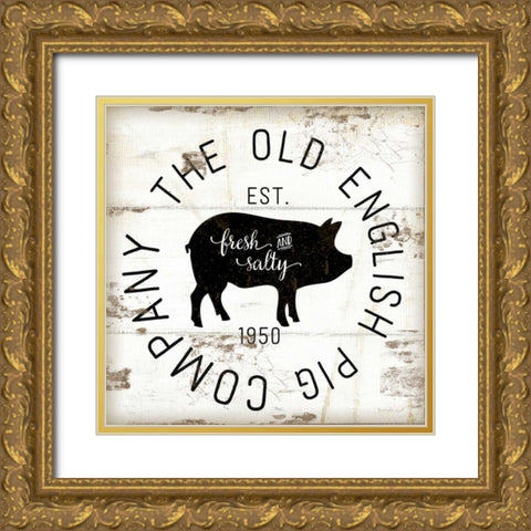 The Old Pig Company Gold Ornate Wood Framed Art Print with Double Matting by Pugh, Jennifer