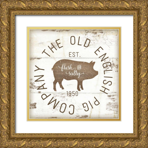 The Old Pig Company II Gold Ornate Wood Framed Art Print with Double Matting by Pugh, Jennifer