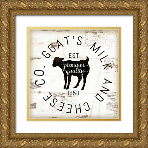 Goats Milk and Cheese Co. Gold Ornate Wood Framed Art Print with Double Matting by Pugh, Jennifer