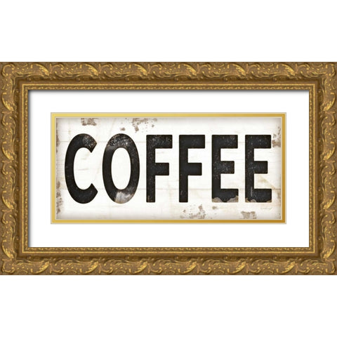 Coffee Gold Ornate Wood Framed Art Print with Double Matting by Pugh, Jennifer