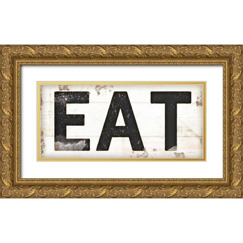 Eat Gold Ornate Wood Framed Art Print with Double Matting by Pugh, Jennifer