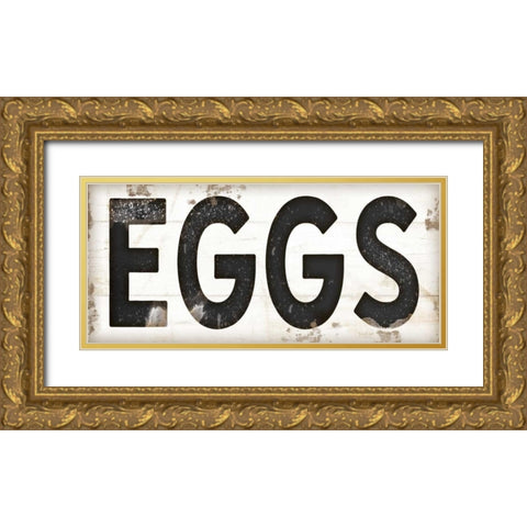 Eggs Gold Ornate Wood Framed Art Print with Double Matting by Pugh, Jennifer