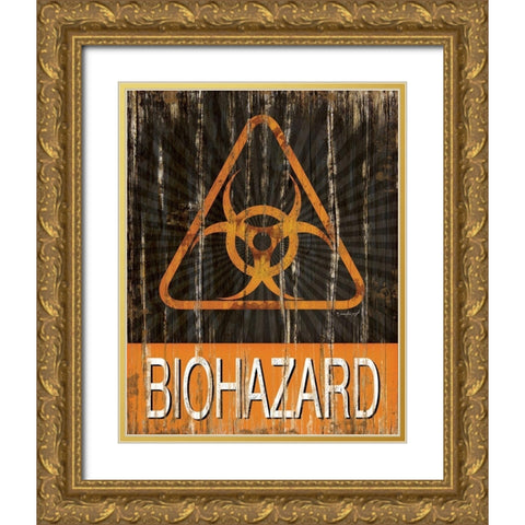 Biohazard Gold Ornate Wood Framed Art Print with Double Matting by Pugh, Jennifer