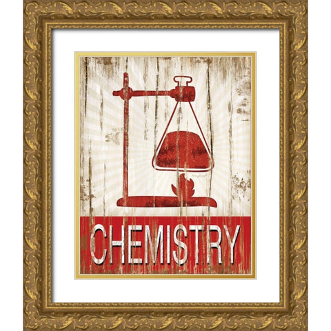 Chemistry Gold Ornate Wood Framed Art Print with Double Matting by Pugh, Jennifer