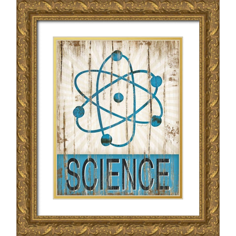 Science Gold Ornate Wood Framed Art Print with Double Matting by Pugh, Jennifer