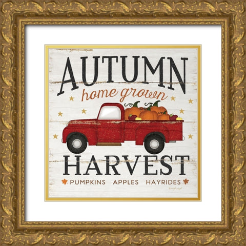 Autumn Harvest Gold Ornate Wood Framed Art Print with Double Matting by Pugh, Jennifer