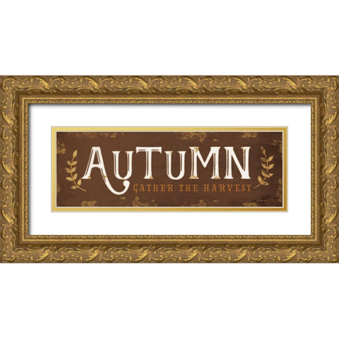 Autumn Gold Ornate Wood Framed Art Print with Double Matting by Pugh, Jennifer