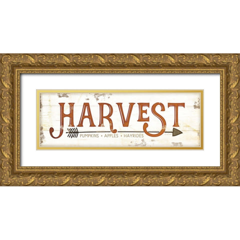 Harvest Fall Gold Ornate Wood Framed Art Print with Double Matting by Pugh, Jennifer