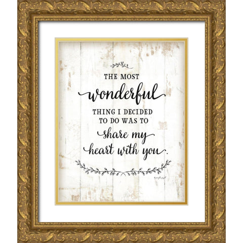 The Most Wonderful Things Gold Ornate Wood Framed Art Print with Double Matting by Pugh, Jennifer