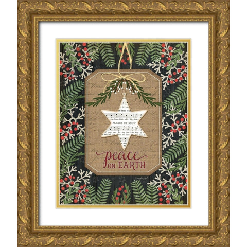 Peace on Earth Gold Ornate Wood Framed Art Print with Double Matting by Pugh, Jennifer