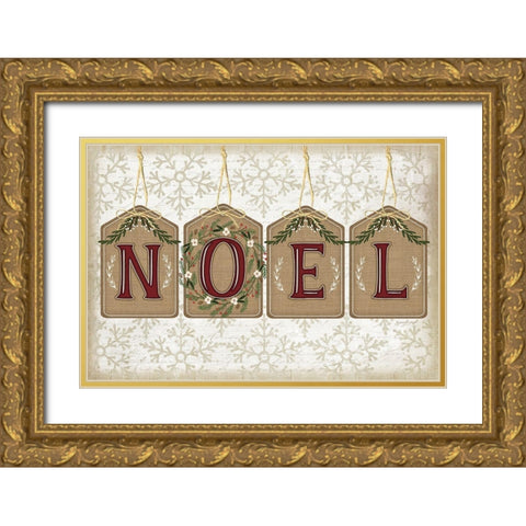 Noel Gold Ornate Wood Framed Art Print with Double Matting by Pugh, Jennifer