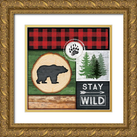 Stay Wild Gold Ornate Wood Framed Art Print with Double Matting by Pugh, Jennifer