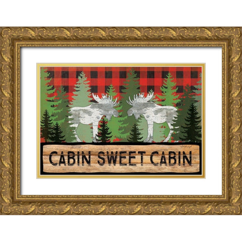 Cabin Sweet Cabin Gold Ornate Wood Framed Art Print with Double Matting by Pugh, Jennifer