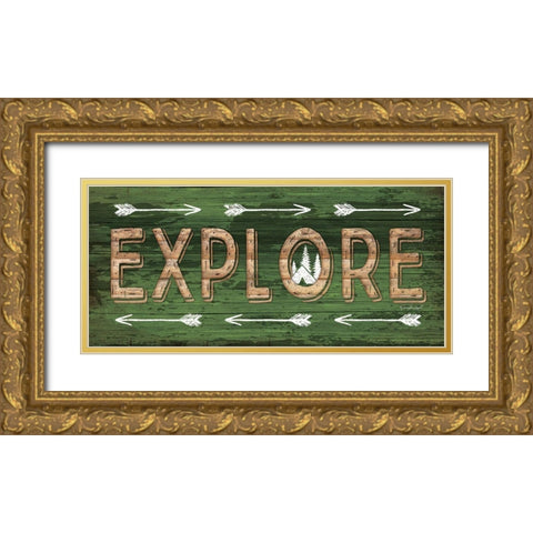 Explore Gold Ornate Wood Framed Art Print with Double Matting by Pugh, Jennifer