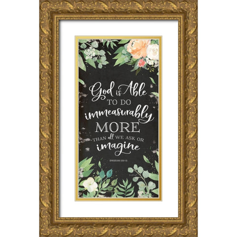 God is Able Gold Ornate Wood Framed Art Print with Double Matting by Pugh, Jennifer