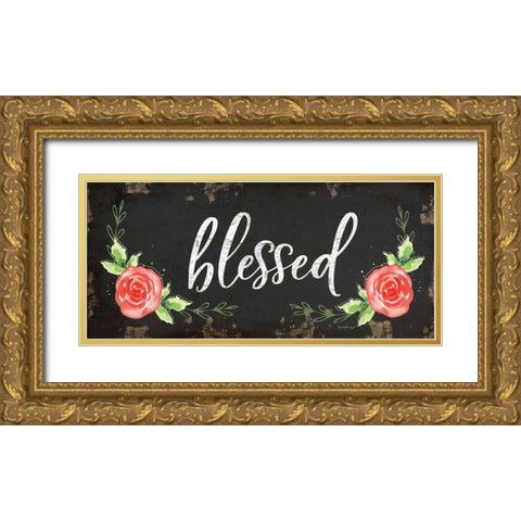 Blessed Gold Ornate Wood Framed Art Print with Double Matting by Pugh, Jennifer