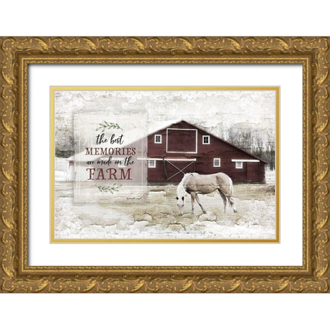 The Best Memories Gold Ornate Wood Framed Art Print with Double Matting by Pugh, Jennifer