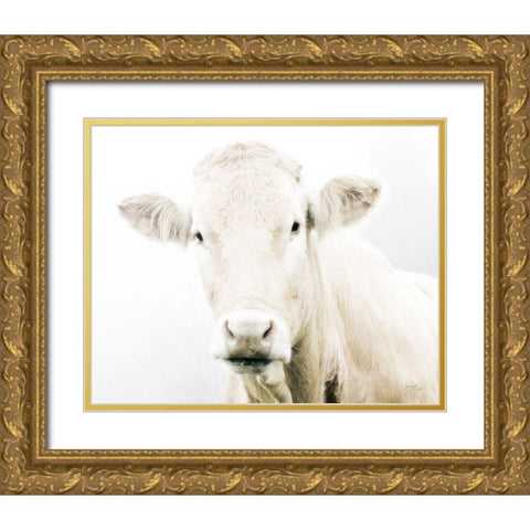 Cow II Gold Ornate Wood Framed Art Print with Double Matting by Pugh, Jennifer