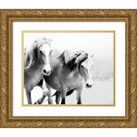 Horse II Gold Ornate Wood Framed Art Print with Double Matting by Pugh, Jennifer