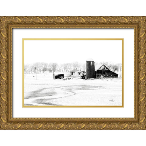 Barn IV Gold Ornate Wood Framed Art Print with Double Matting by Pugh, Jennifer