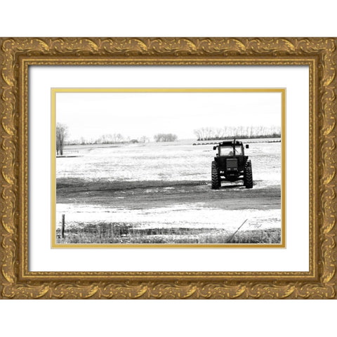 Tractor II Gold Ornate Wood Framed Art Print with Double Matting by Pugh, Jennifer