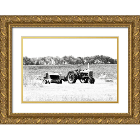 Tractor III Gold Ornate Wood Framed Art Print with Double Matting by Pugh, Jennifer