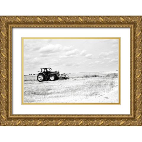 Tractor IV Gold Ornate Wood Framed Art Print with Double Matting by Pugh, Jennifer