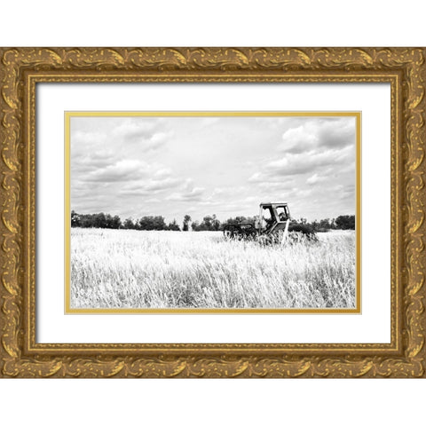 Tractor V Gold Ornate Wood Framed Art Print with Double Matting by Pugh, Jennifer