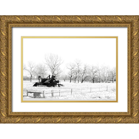 Tractor VII Gold Ornate Wood Framed Art Print with Double Matting by Pugh, Jennifer