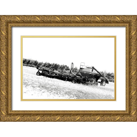 Tractor VIII Gold Ornate Wood Framed Art Print with Double Matting by Pugh, Jennifer