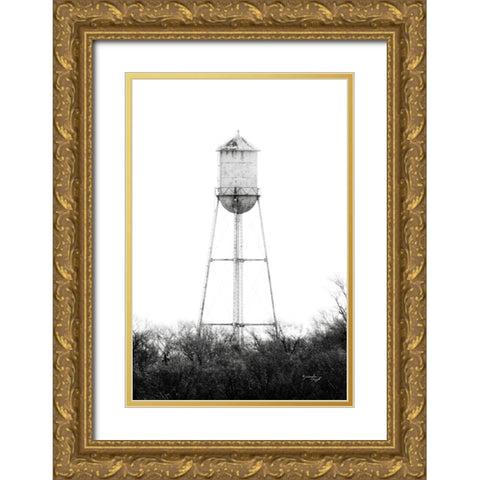 Water Tower Gold Ornate Wood Framed Art Print with Double Matting by Pugh, Jennifer