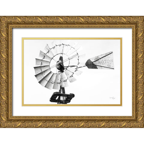 Windmill III Gold Ornate Wood Framed Art Print with Double Matting by Pugh, Jennifer