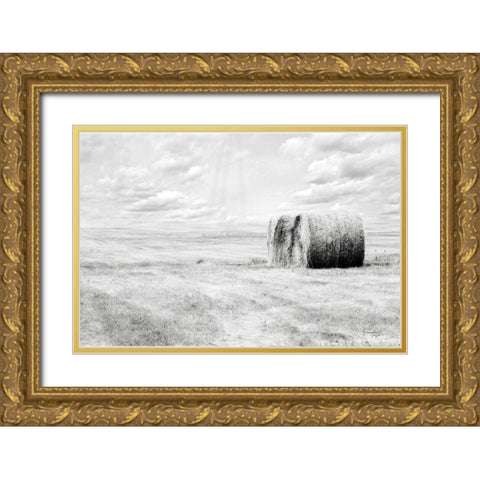 Hay Bales Gold Ornate Wood Framed Art Print with Double Matting by Pugh, Jennifer