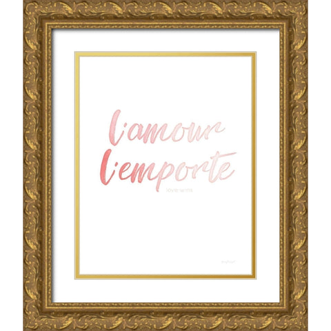 Lamour Lemporte Gold Ornate Wood Framed Art Print with Double Matting by Pugh, Jennifer