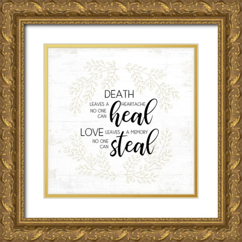 Love Leaves a Memory Gold Ornate Wood Framed Art Print with Double Matting by Pugh, Jennifer