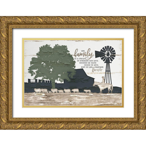 Homestead I Gold Ornate Wood Framed Art Print with Double Matting by Pugh, Jennifer