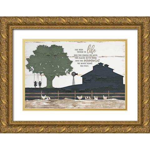 Homestead III Gold Ornate Wood Framed Art Print with Double Matting by Pugh, Jennifer