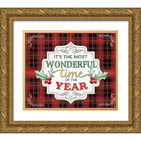 Wonderful Time of the Year Gold Ornate Wood Framed Art Print with Double Matting by Pugh, Jennifer