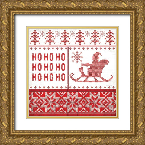 Nordic Christmas II Gold Ornate Wood Framed Art Print with Double Matting by Pugh, Jennifer