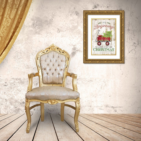 Its Beginning to Look A Lot Like Gold Ornate Wood Framed Art Print with Double Matting by Pugh, Jennifer