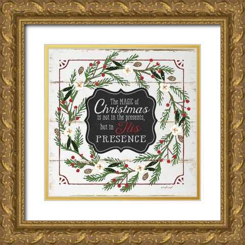 The Magic of Christmas Gold Ornate Wood Framed Art Print with Double Matting by Pugh, Jennifer