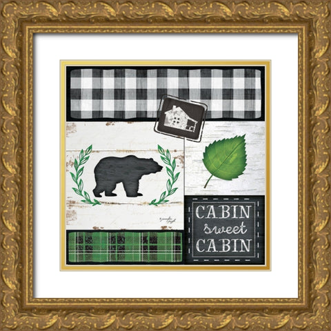 Cabin Sweet Cabin Gold Ornate Wood Framed Art Print with Double Matting by Pugh, Jennifer