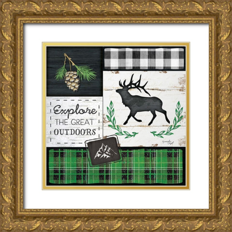 Explore the Great Outdoors Gold Ornate Wood Framed Art Print with Double Matting by Pugh, Jennifer