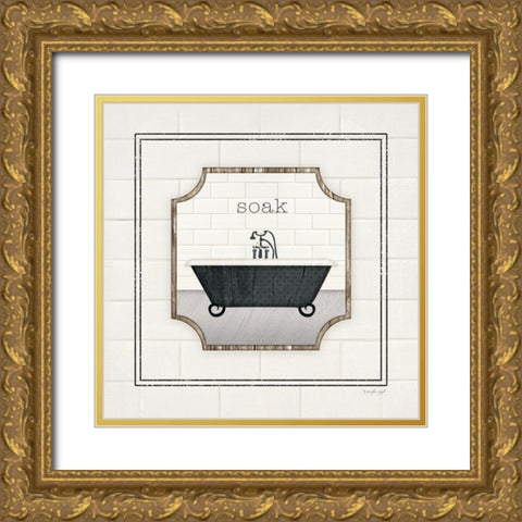 Soak Gold Ornate Wood Framed Art Print with Double Matting by Pugh, Jennifer