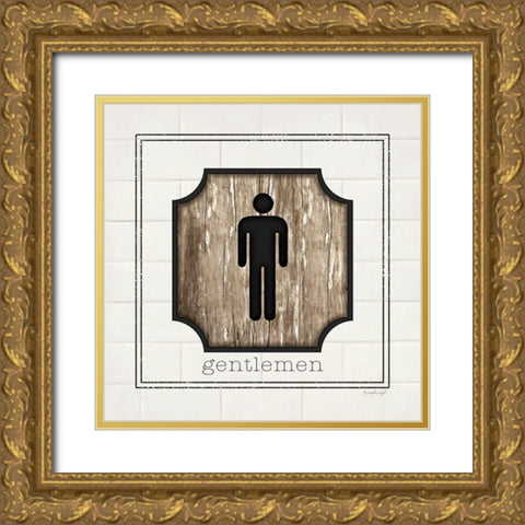 Gentlemen Gold Ornate Wood Framed Art Print with Double Matting by Pugh, Jennifer