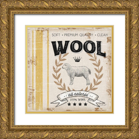 Wool Gold Ornate Wood Framed Art Print with Double Matting by Pugh, Jennifer