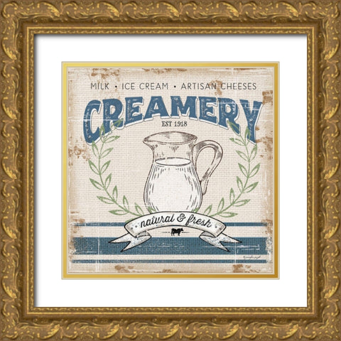 Creamery Gold Ornate Wood Framed Art Print with Double Matting by Pugh, Jennifer