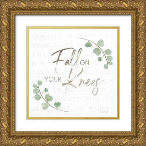 Fall on Your Knees Gold Ornate Wood Framed Art Print with Double Matting by Pugh, Jennifer