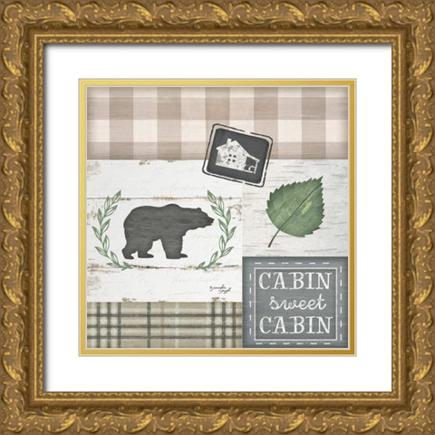 Cabin Sweet Cabin Gold Ornate Wood Framed Art Print with Double Matting by Pugh, Jennifer