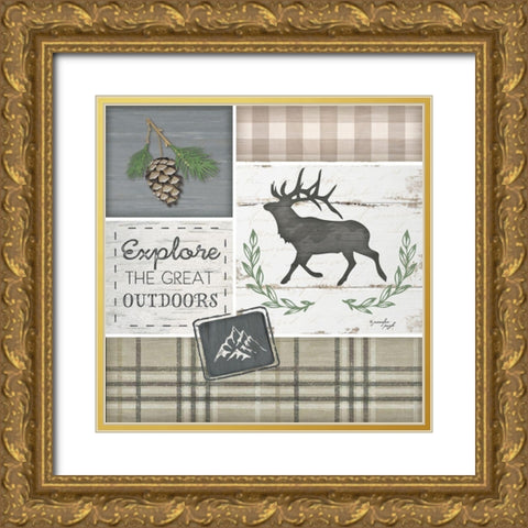 Explore the Great Outdoors Gold Ornate Wood Framed Art Print with Double Matting by Pugh, Jennifer